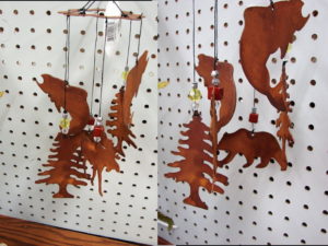 Rustic Mountain Wildlife Cabin Themed Wind Chime