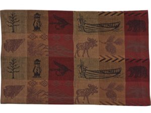 High Country Cotton Jacquard Moose Canoe Bear Placemat