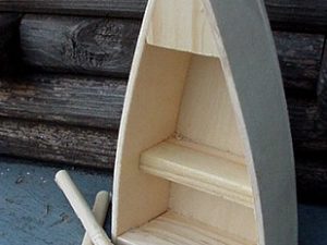 Wood Boat Shelf w/ Oars Craft Project 12 Cabin Decor -  Log  Cabin Decor