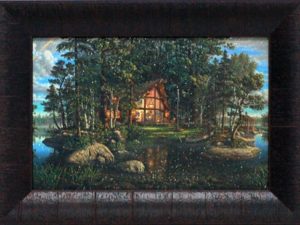 Jerry Gadamus The Licking Stick White Tail Deer Framed Giclee, Moose-R-Us.Com Log Cabin Decor