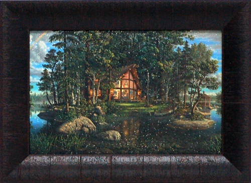 Framed Log Cabin Artwork Norlien Freedom&#8217;s Promise, Moose-R-Us.Com Log Cabin Decor