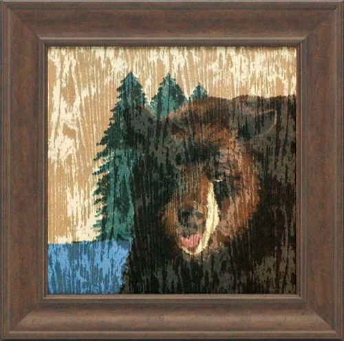 Lodge Framed Artwork Biscardi Bear, Moose-R-Us.Com Log Cabin Decor