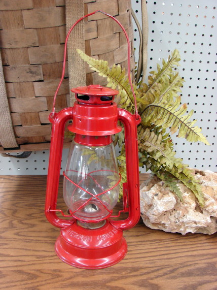 Vintage American Camper Red Kerosene Camp Lantern Rustic Lodge Decor