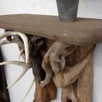 Rustic Driftwood Real Deer Antler Wall Shelf - Image 2