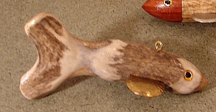 Unique Real Deer Antler Fish Spearing Decoy