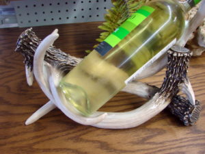 Rustic Deer Antler Wine Rack Bottle Antlers Holder Single Bottles