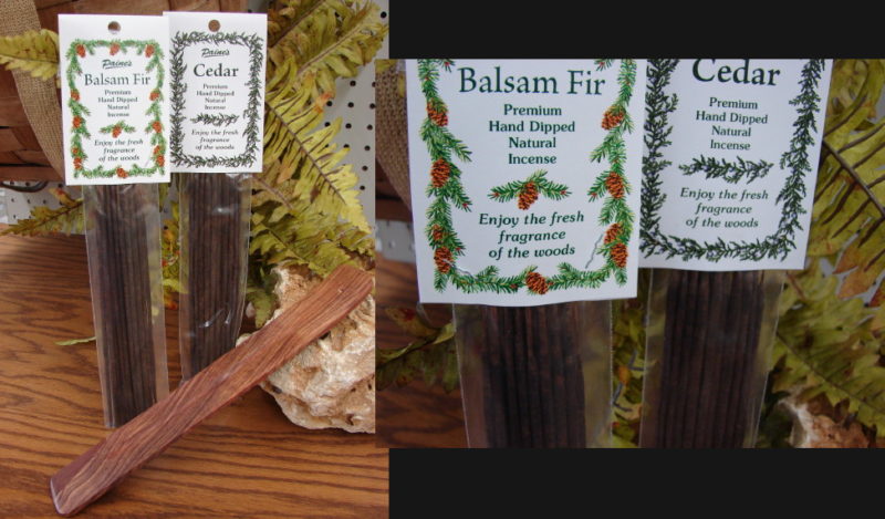Incense Campfire Memories Balsam Pine Cedar All Natural Hand Dipped Long Incense Stick, Moose-R-Us.Com Log Cabin Decor