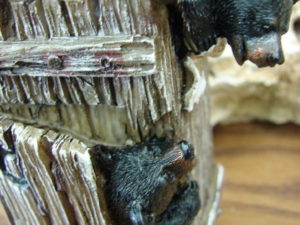 Detailed Black Bears in Outhouse Large Lodge Theme Ornament
