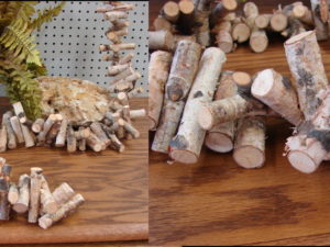 Natural Real Birch Bark Log Garland 5 Foot