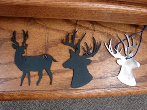 Black Iron Silhouette Buck Deer Ornament