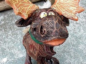 Silly Bobble Head Moose Ornament