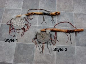 Native American Indian Diamond Willow Dance Shaft Dream Catcher