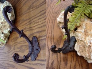 Rusted Antique Look School Lodge Cast Iron Hook