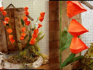 Unique Realistic Chinese Lantern Flowering Pick