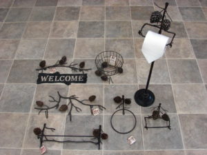 High Country Pinecone Iron Bathroom Accessories Pine Cone Branch