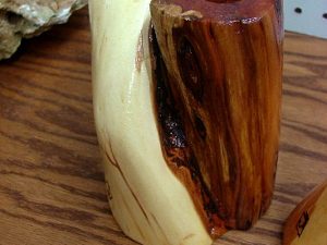 Hand Carved Diamond Willow Candle Holder Set
