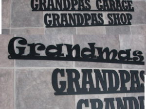 Laser Cut Heavy Duty Iron Wall Words Grandmas Kitchen USA Made