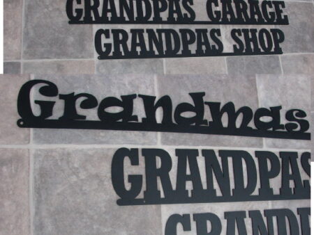 Laser Cut Heavy Duty Iron Wall Words Grandmas Kitchen USA Made