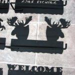 Laser Cut Heavy Duty Iron Paper Towel Holder - Image 2