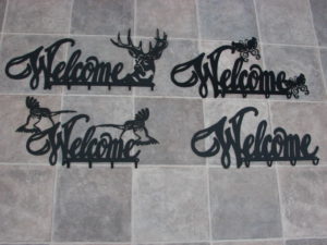 Laser Cut Heavy Duty Iron Welcome Sign Hook Rack
