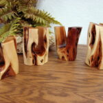 Hand Carved Diamond Willow Log Napkin Holder - Image 2