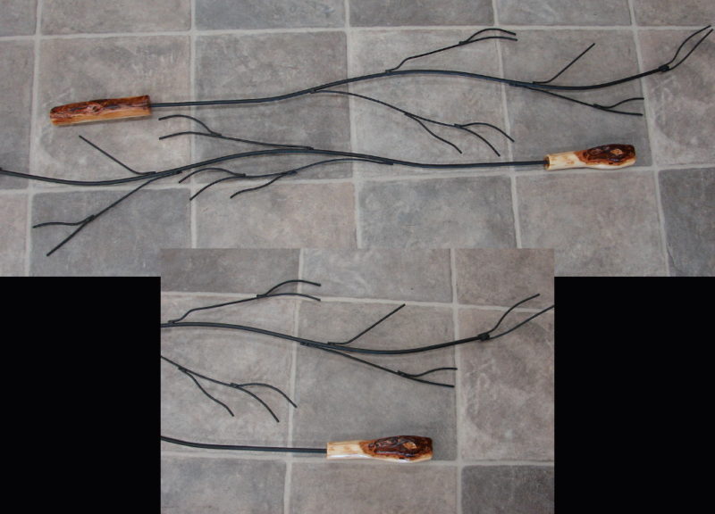 Hand Carved Diamond Willow Marshmallow Roasting Stick Tree Campfire Accessories, Moose-R-Us.Com Log Cabin Decor