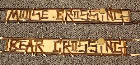 Willow Works Moose or Bear Crossing Adirondack Twig Sign