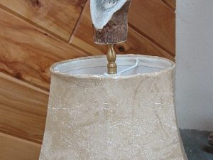 Real Carved Elk Deer Moose Antler Lamp Finial Burr