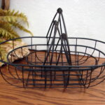 Set/3 Antiqued French Gathering Baskets Wire Planter Container Storage - Image 2