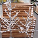 Realistic Artificial Frosted Snow White Branch Twig Tree in Pot 4 or 5 Foot