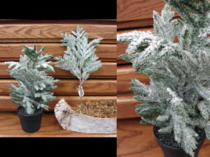 Frosted Fir Potted Pine Tree Realistic Winter Decor