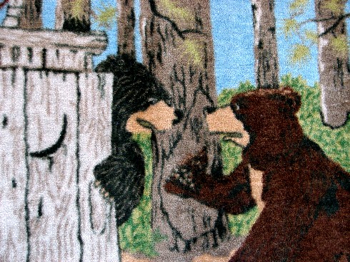 Laughing Bear Art Jeffery Severn Taking Care of Business Bath Set, Moose-R-Us.Com Log Cabin Decor