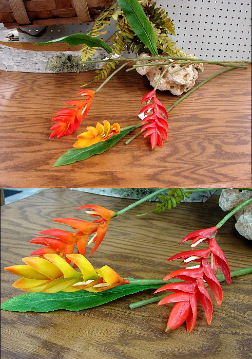 Tropical Heliconia Picks Lobster Claw Flower Pick, Moose-R-Us.Com Log Cabin Decor