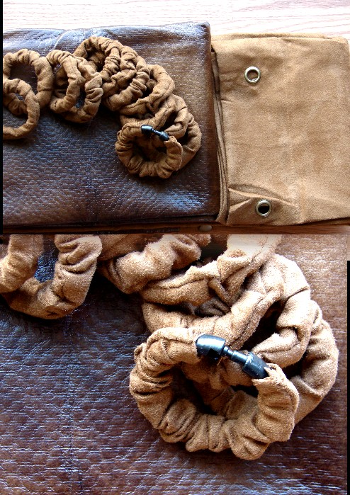Luxury Faux Leather HomeMax Dark Brown Shower Curtain, Moose-R-Us.Com Log Cabin Decor