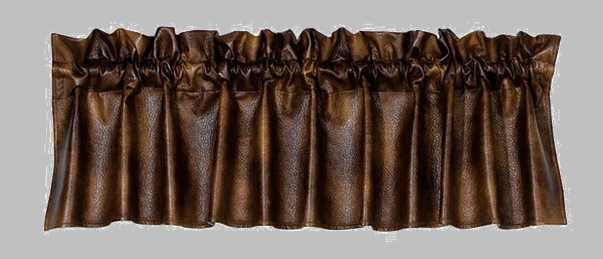 Luxury Faux Dark Brown Leather Homemax, Faux Leather Curtains