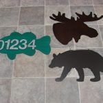 Fish Iron Address Sign House Number Silhouette - Image 2