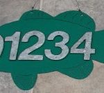 Fish Iron Address Sign House Number Silhouette
