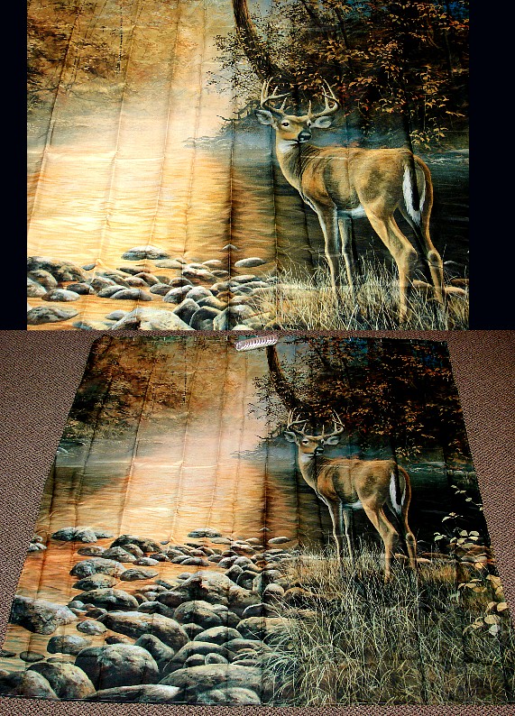 Jim Hansel Beside Still Waters Deer Shower Curtain, Moose-R-Us.Com Log Cabin Decor