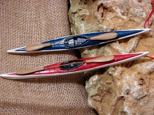 Midwest Skinny Kayak Ornament with Paddle