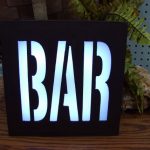 Rustic LED BAR Wall Shelf Sitter Sign - Image 2