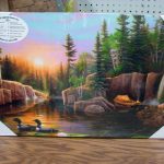 Gallery Wrapped Canvas LED Art Sunset Loons Evening Solitude Kevin Daniel - Image 2