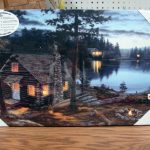 Gallery Wrapped Canvas LED Art Log Cabin Life's Reward Darrell Bush - Image 2