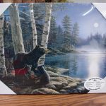 Gallery Wrapped Canvas LED Artwork Moonlight Black Bears James Meger - Image 2