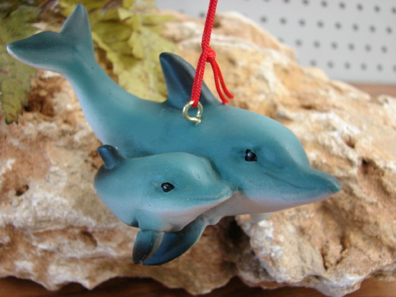 Midwest Detailed Sea Dolphin with Baby Ornament, Moose-R-Us.Com Log Cabin Decor