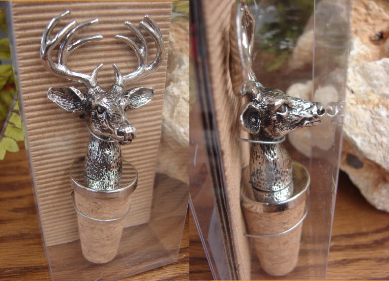 Silver Stag Wine Glasses, Deer Wine Glasses