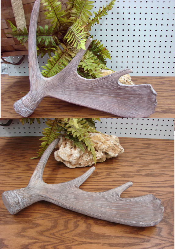 Resin Moose Antler Faux feat Antler Detailed Rustic Craft