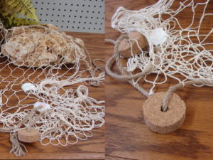 Nautical Tropical Fish Net with Floats and Shells