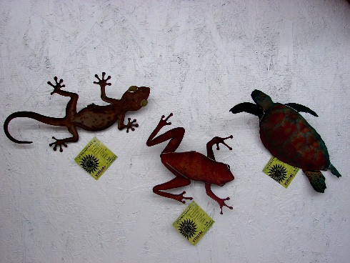 Steel Patio 3-D Refraxions Wall Decor Art Sea Turtle Gecko Frog, Moose-R-Us.Com Log Cabin Decor