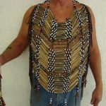 Authentic Native American Indian Ojibwe Powwow Breastplate Beaded Shells