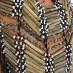 Authentic Native American Indian Ojibwe Powwow Breastplate Beaded Shells - Image 2